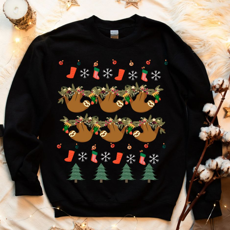 Sloth Ugly Christmas Sweatshirt Sloth Ugly Christmas Sweatshirt
