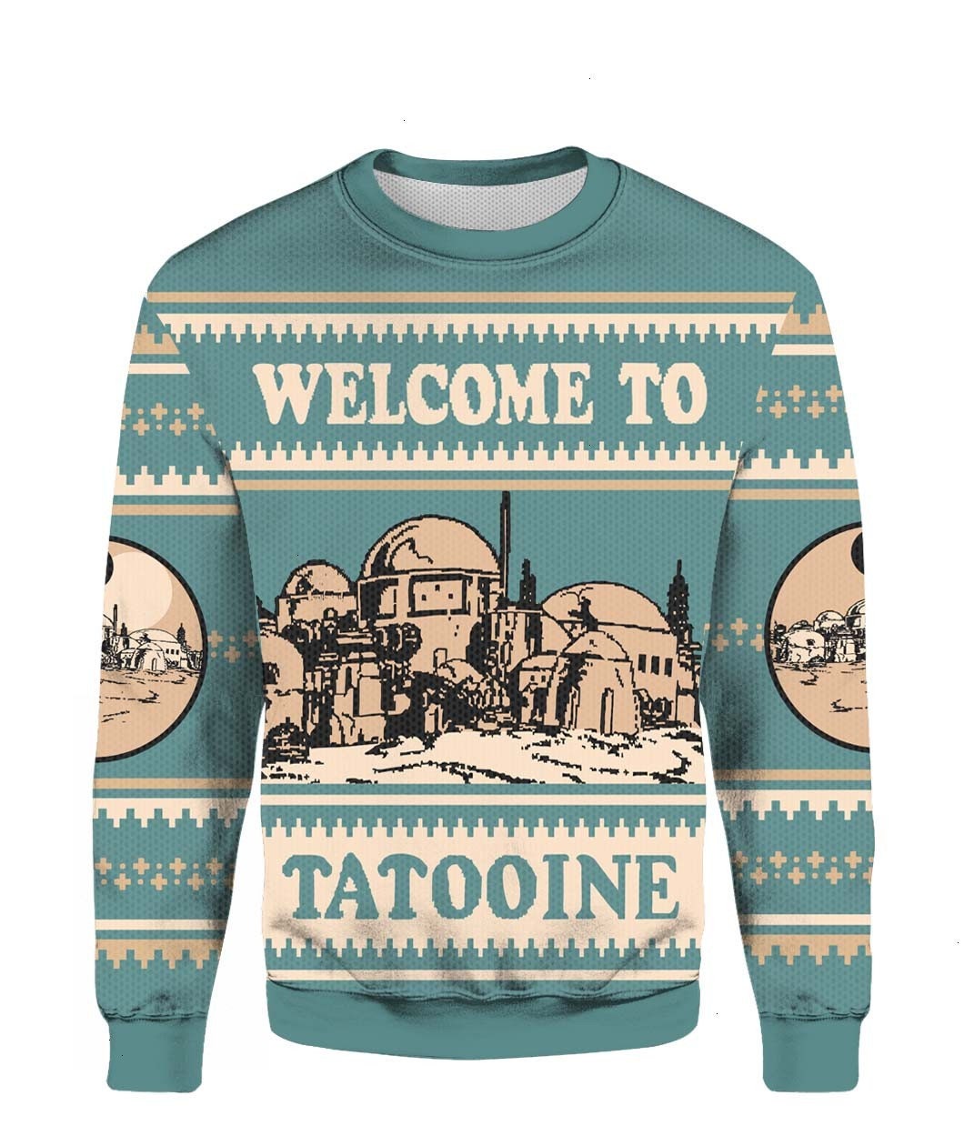 Star Wars Welcome to Tatooine Ugly Xmas 3D Sweater Star Wars Welcome to Tatooine Ugly Xmas 3D Sweater