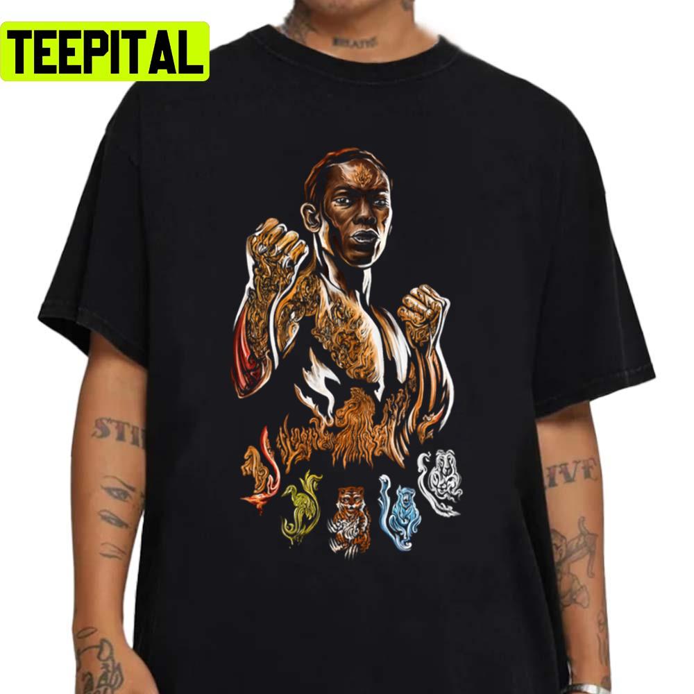 Symbols Mixed Israel Adesanya Colorful Art Unisex Sweatshirt Symbols Mixed Israel Adesanya Colorful Art Unisex Sweatshirt