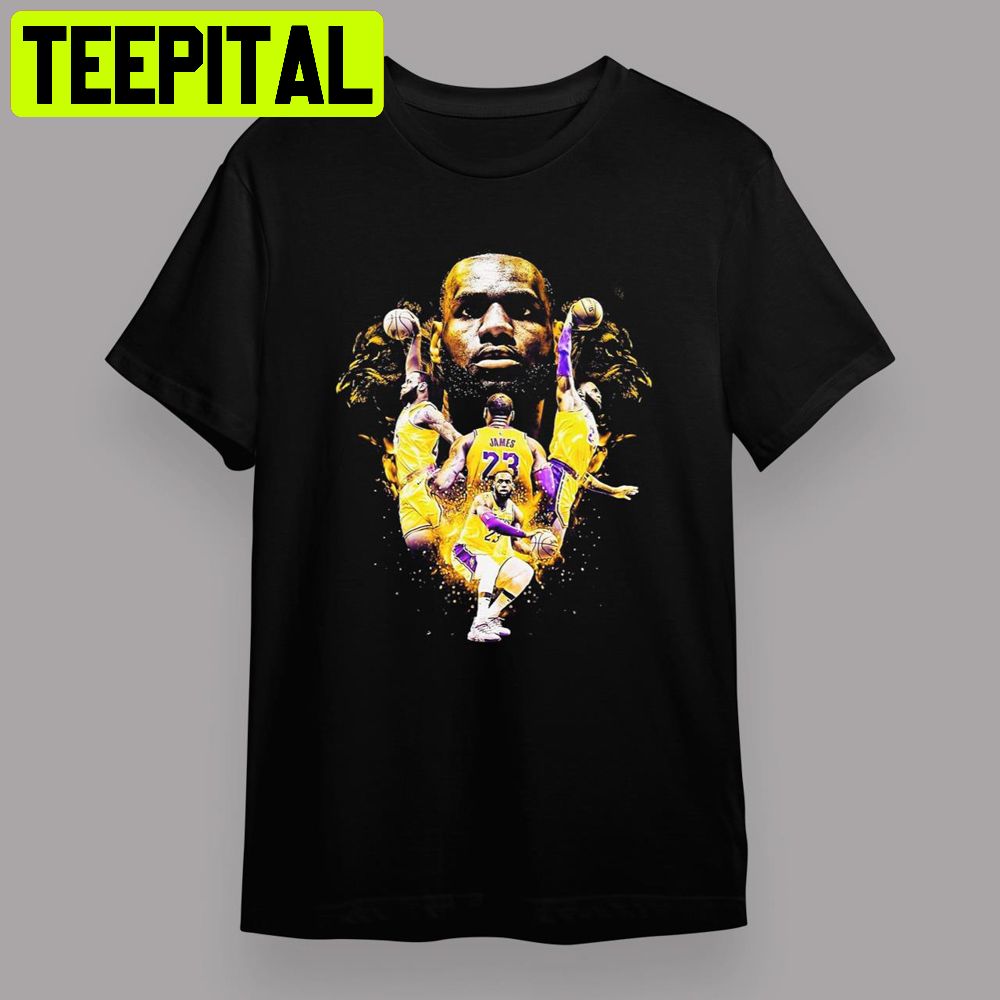 The Big Hit The Lebron James Los Angeles Lakers Unisex Retro Art Unisex T-Shirt The Big Hit The Lebron James Los Angeles Lakers Unisex Retro Art Unisex T-Shirt