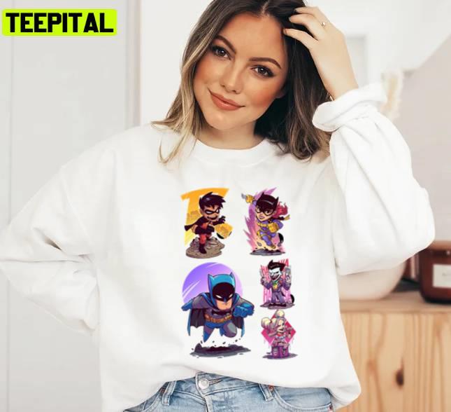 The Chibi Characters Of Dc University Unisex T-Shirt The Chibi Characters Of Dc University Unisex T-Shirt