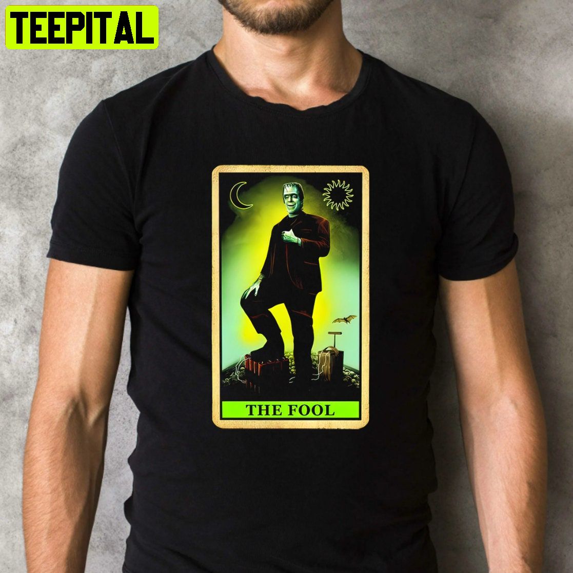 The Fool The Munsters Herman Munster Tarot Card Scary Movie Retro Design T-Shirt The Fool The Munsters Herman Munster Tarot Card Scary Movie Retro Design T-Shirt
