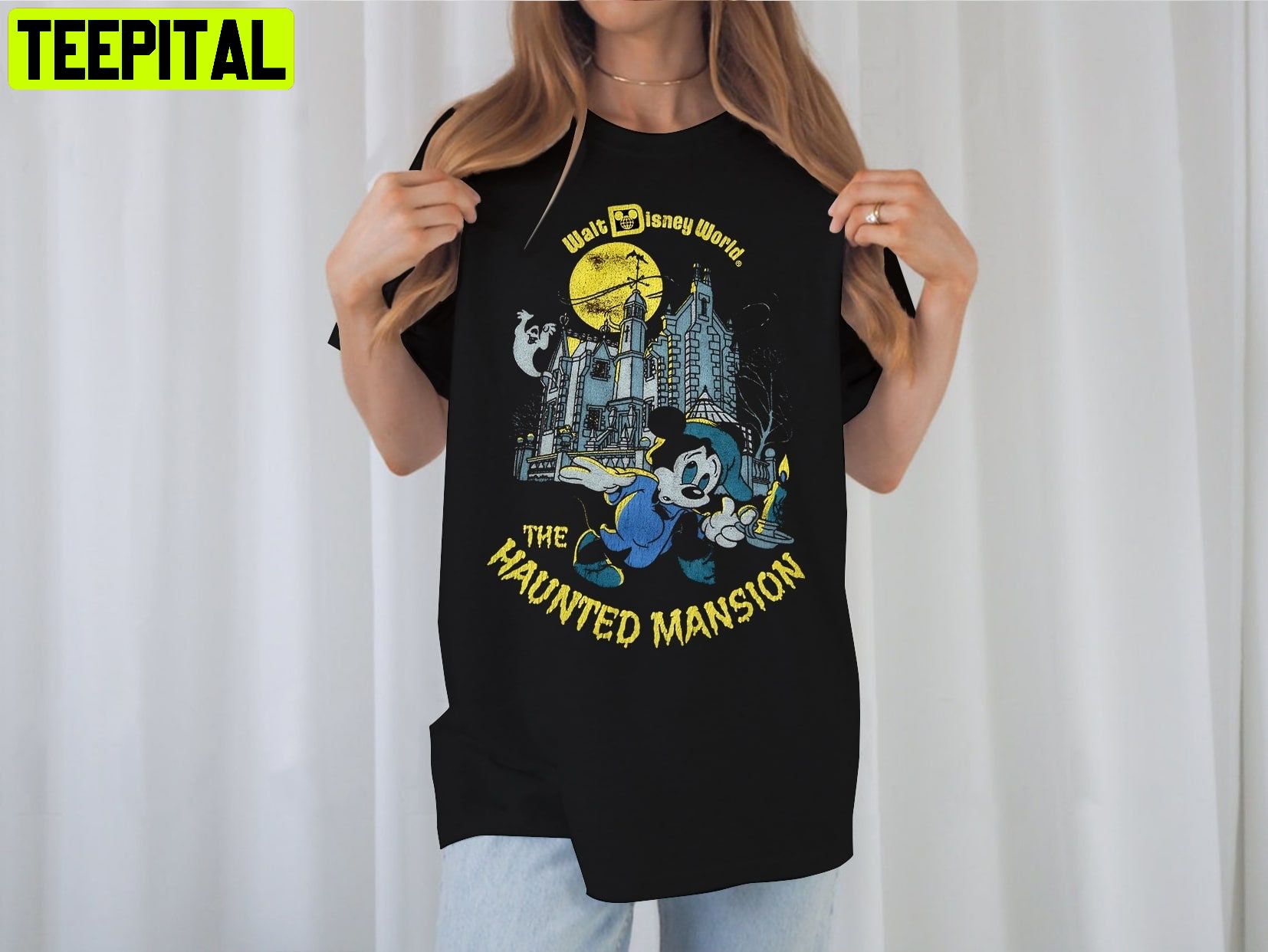 The Haunted Mansion Mickey Mickey Mouse Halloween Unisesx T-Shirt The Haunted Mansion Mickey Mickey Mouse Halloween Unisesx T-Shirt