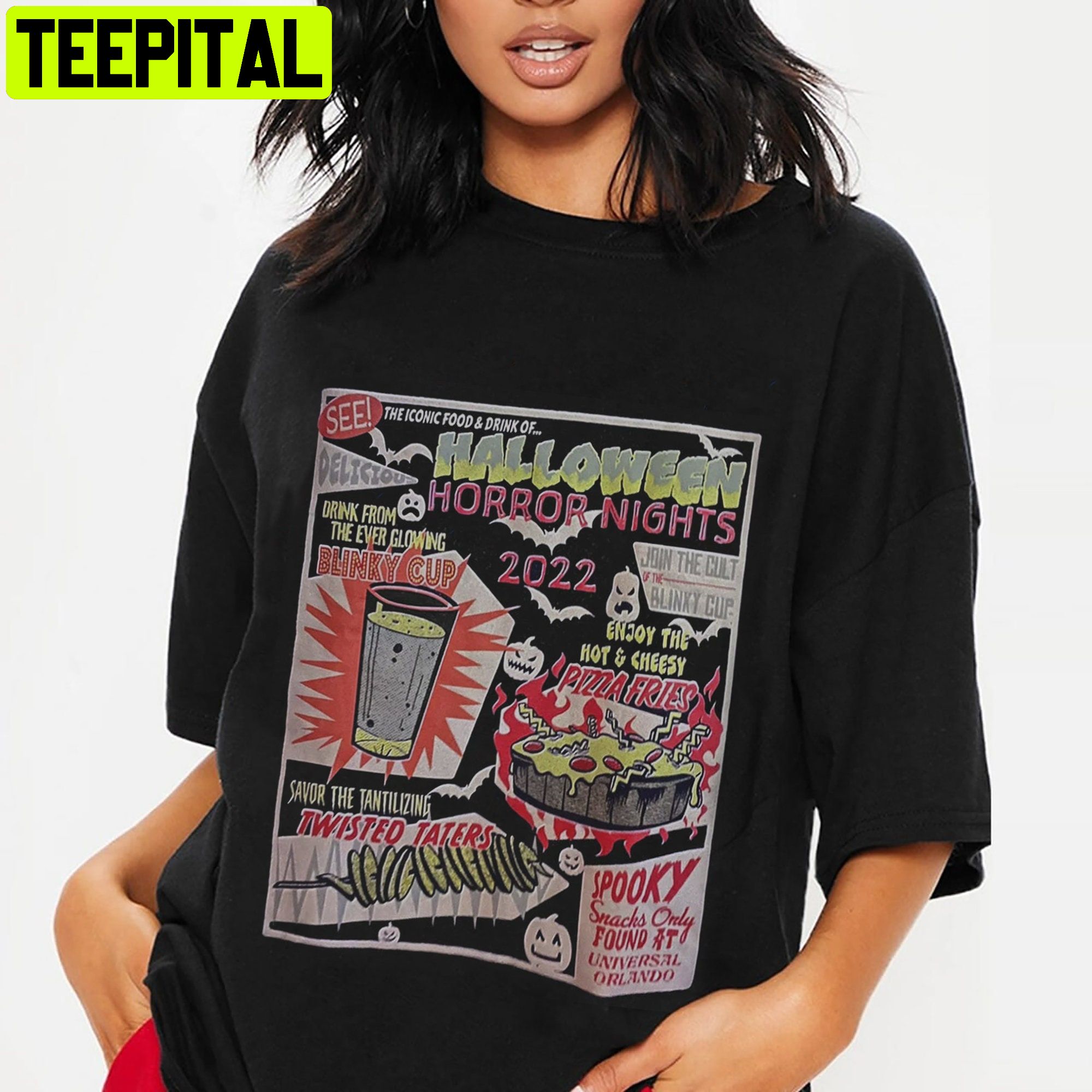 The Iconic Food And Drink Of Horror Nights 2022 Unisex T-Shirt The Iconic Food And Drink Of Horror Nights 2022 Unisex T-Shirt
