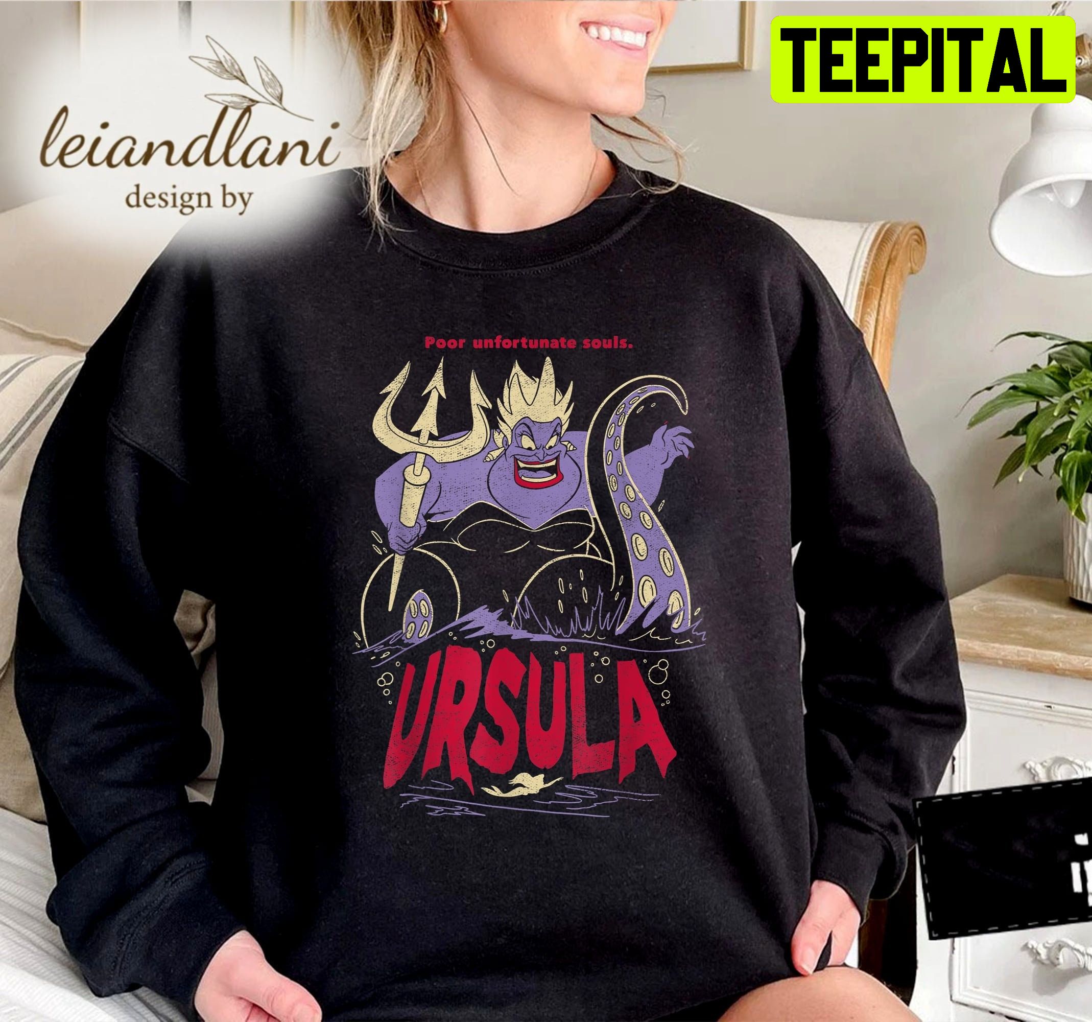 The Little Mermaid Ursula Graphic Villains Ursula Magic Kingdom Disney Sweatshirt The Little Mermaid Ursula Graphic Villains Ursula Magic Kingdom Disney Sweatshirt