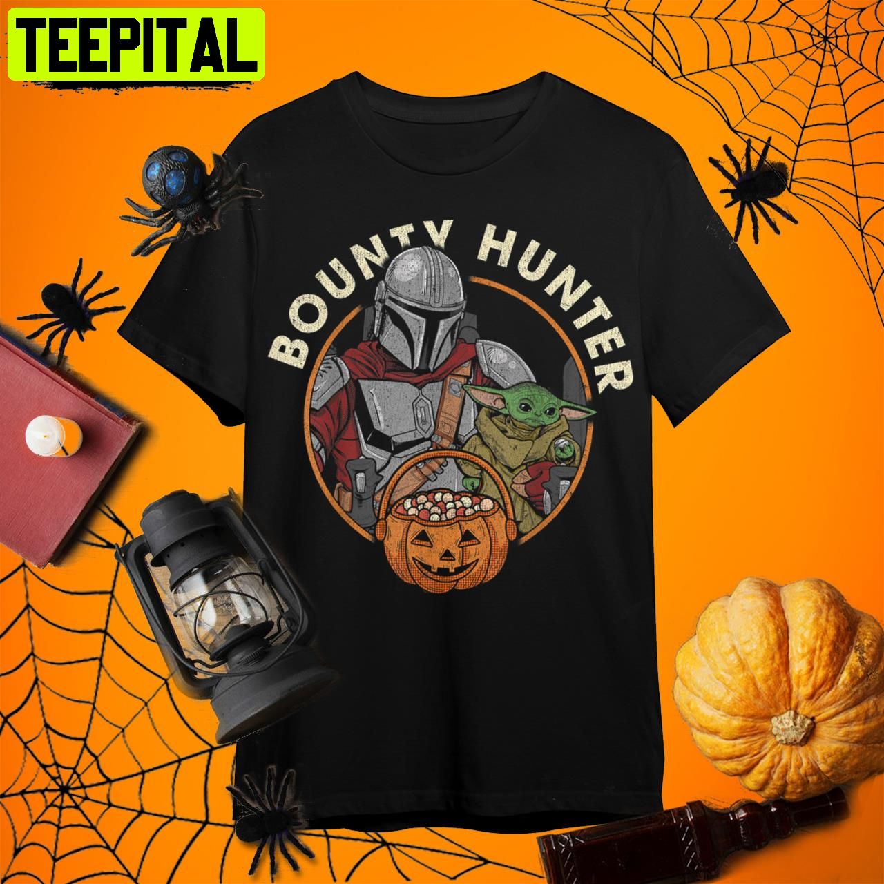 The Mandalorian Halloween Candy Bounty Hunter Retro Art Unisex T-Shirt The Mandalorian Halloween Candy Bounty Hunter Retro Art Unisex T-Shirt