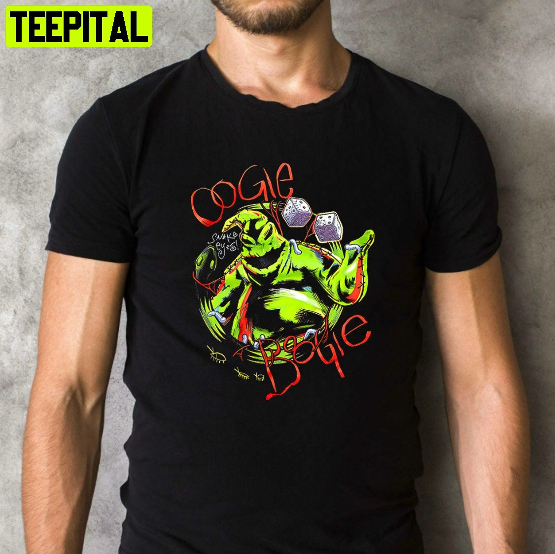 The Nightmare Before Christmas Oogie Boogie Dice Scary Movie Retro Design T-Shirt The Nightmare Before Christmas Oogie Boogie Dice Scary Movie Retro Design T-Shirt