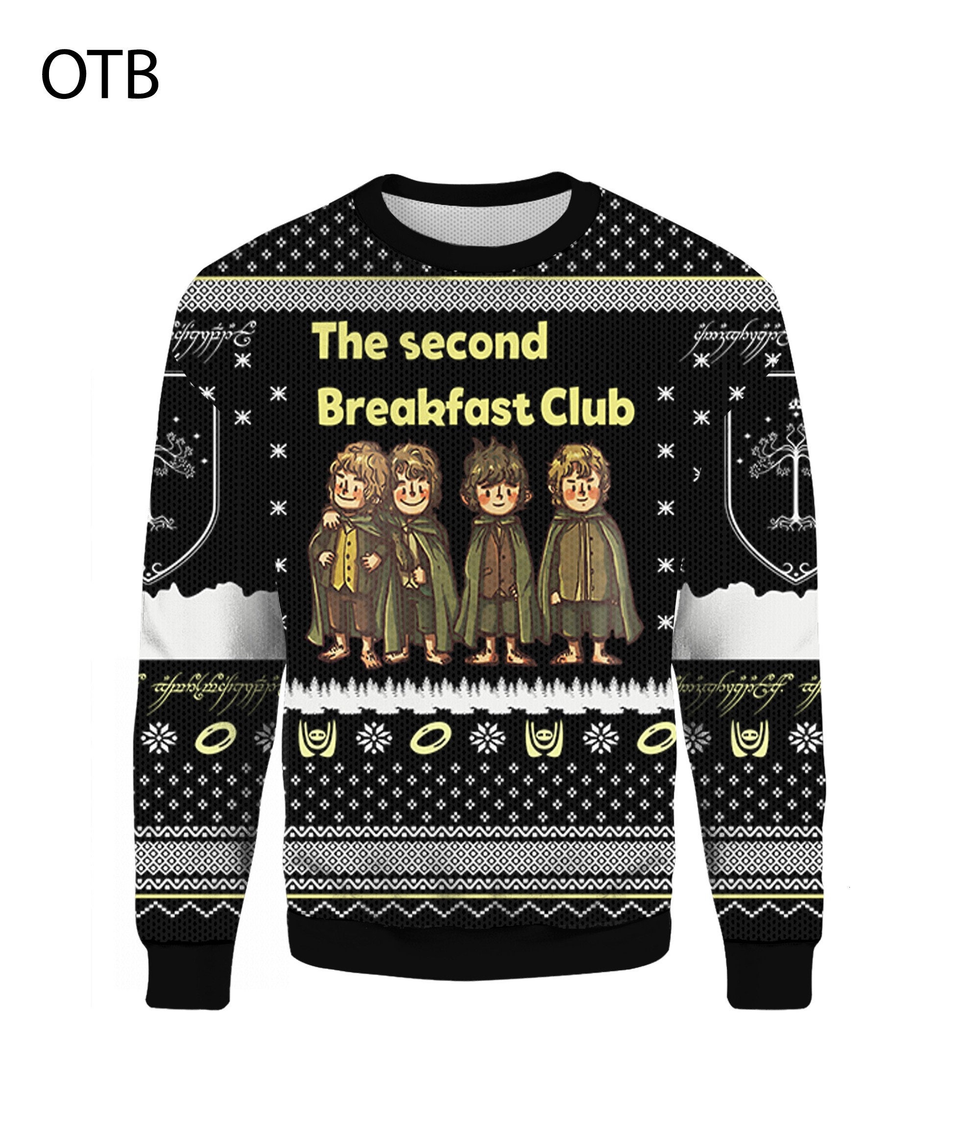 The Second Breakfast Club Meme Ugly Xmas 3D Christmas Sweater The Second Breakfast Club Meme Ugly Xmas 3D Christmas Sweater