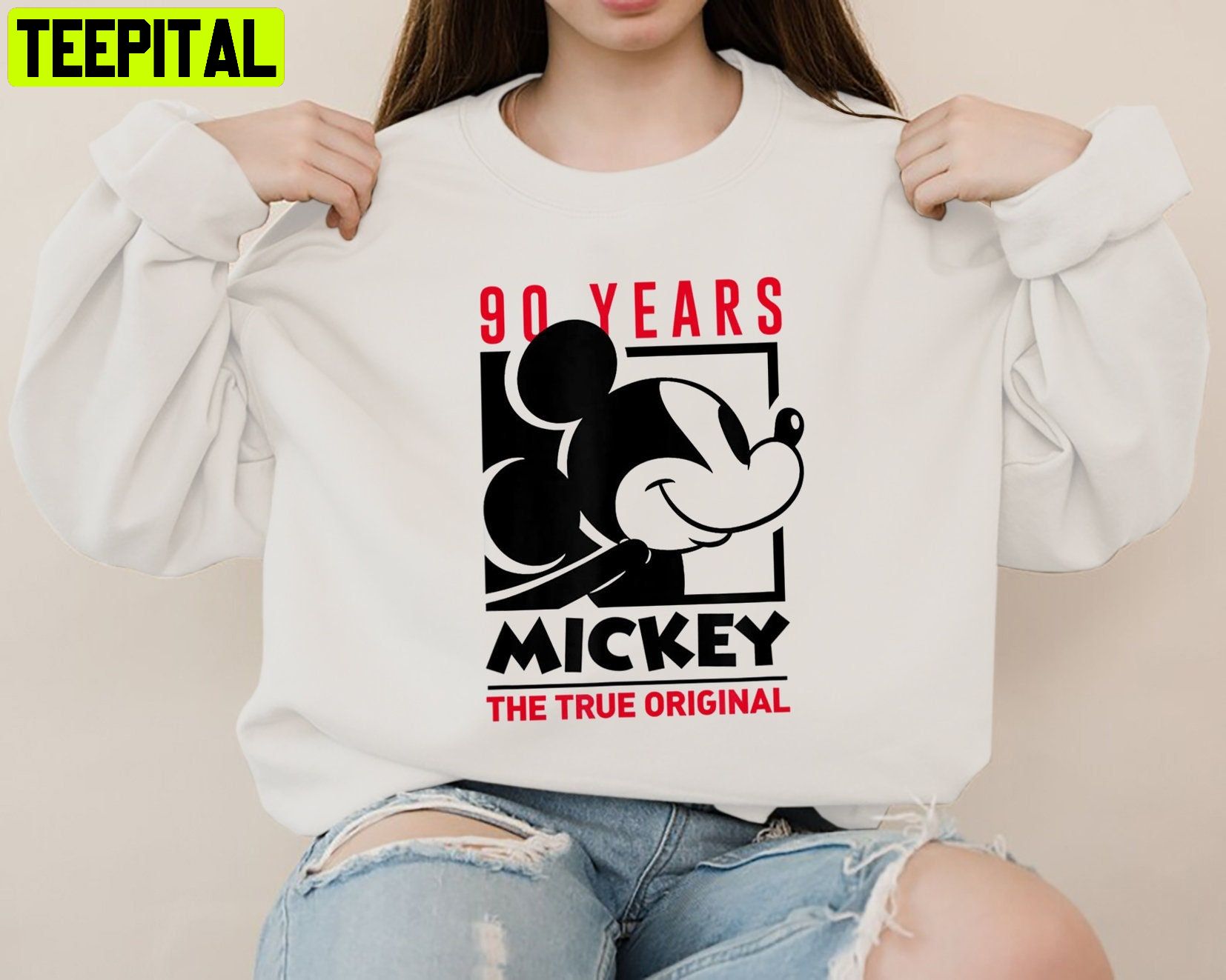 The True Original Mickey Mouse Holiday Disney Sweatshirt The True Original Mickey Mouse Holiday Disney Sweatshirt
