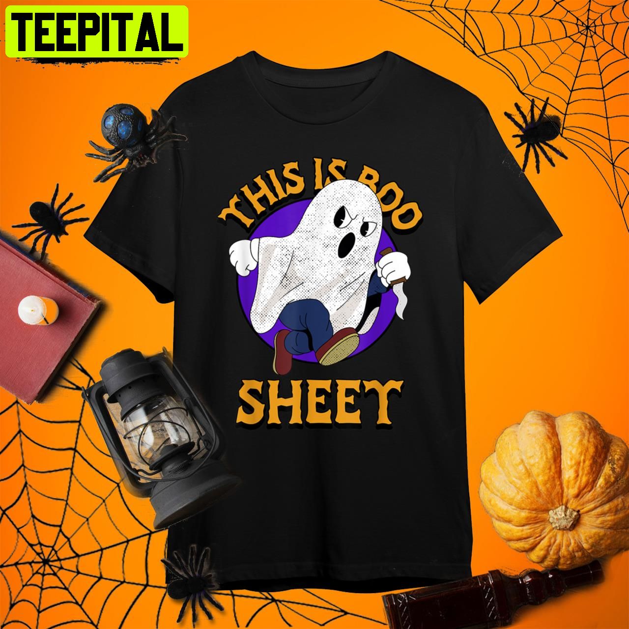 This Is Boo Sheet Ghost Men Women Halloween Costume Retro Art Unisex T-Shirt This Is Boo Sheet Ghost Men Women Halloween Costume Retro Art Unisex T-Shirt