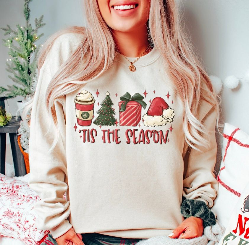 Tis The Season Christmas Sweatshirt Tis The Season Christmas Sweatshirt