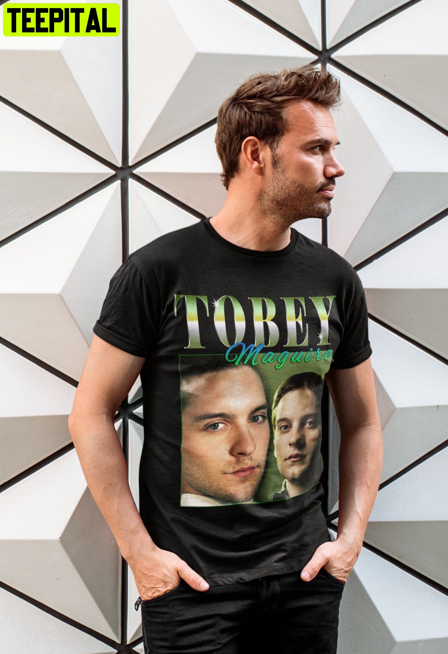 Tobey Maguire Retro Spiderman Retro Design T-Shirt Tobey Maguire Retro Spiderman Retro Design T-Shirt