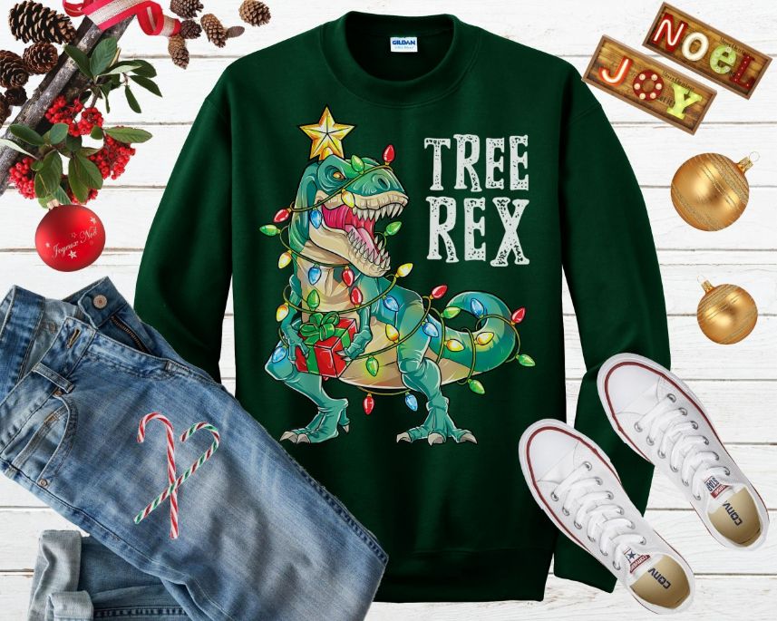 Tree Rex Ugly Christmas Sweater Tree Rex Ugly Christmas Sweater