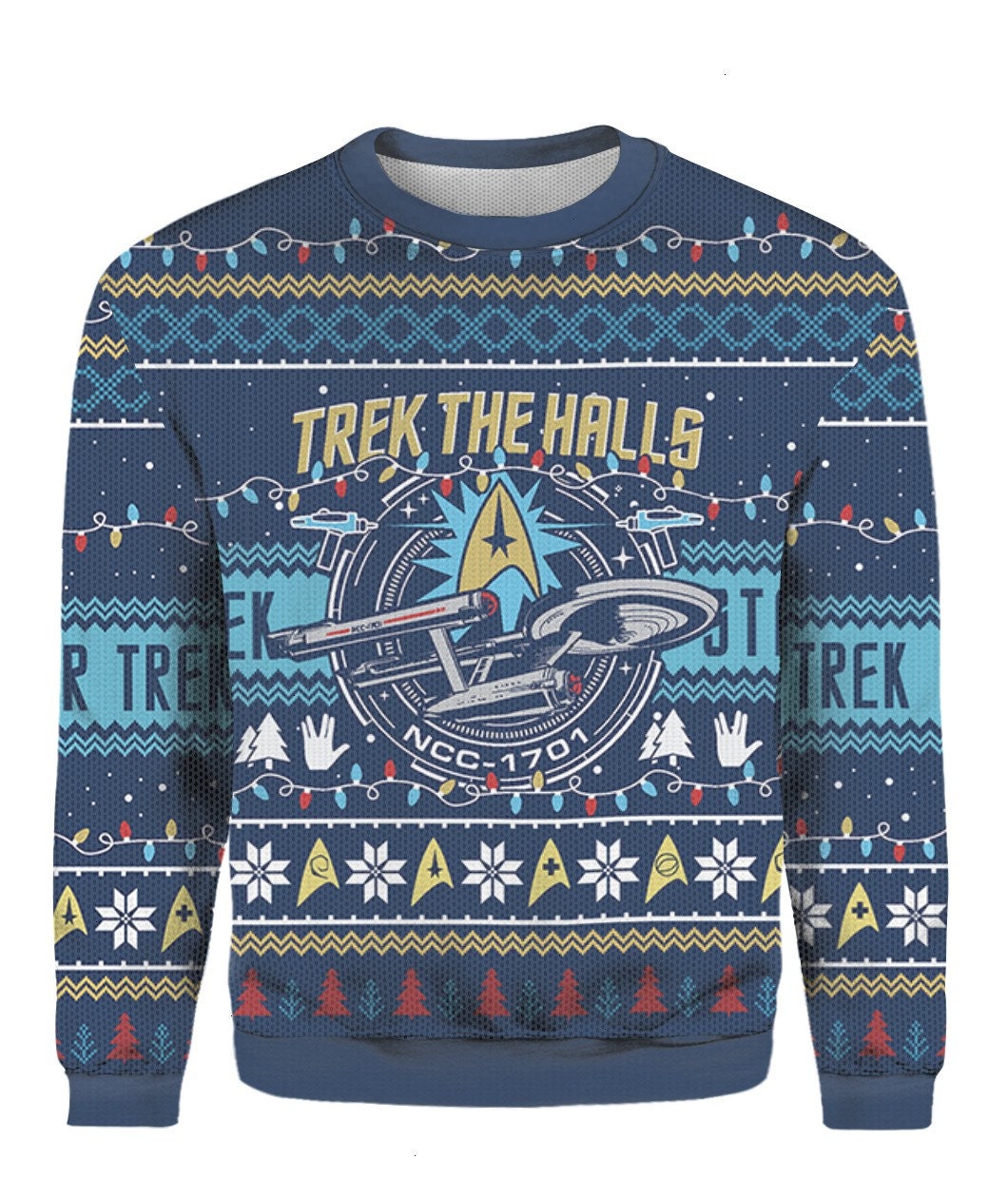 Trek The Halls Merry Christmas 2022 3D Sweater Trek The Halls Merry Christmas 2022 3D Sweater