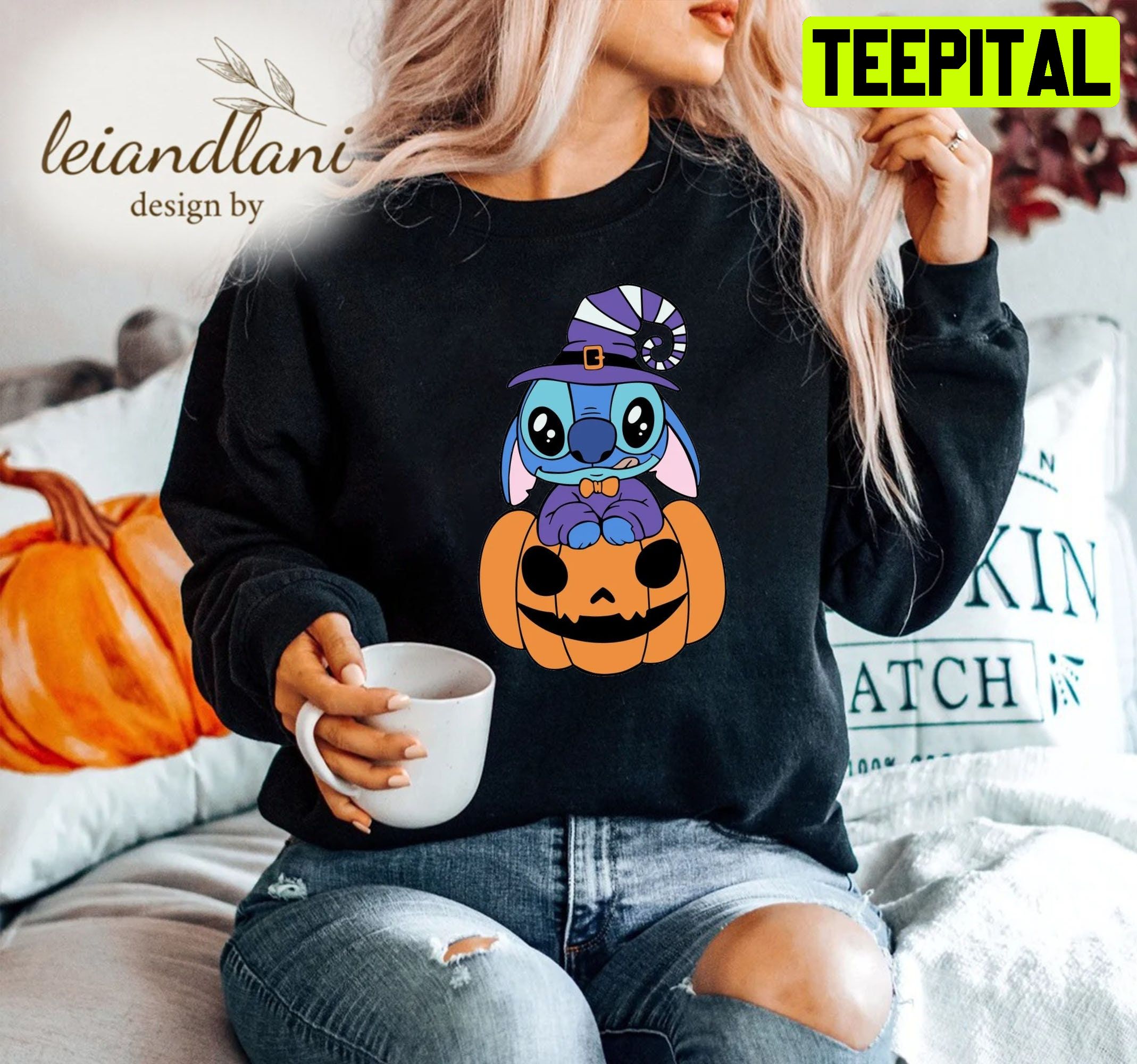 Trick Or Treat Disney Character Cartoon Horror 3 Stitch Halloween Sweatshirt Trick Or Treat Disney Character Cartoon Horror 3 Stitch Halloween Sweatshirt