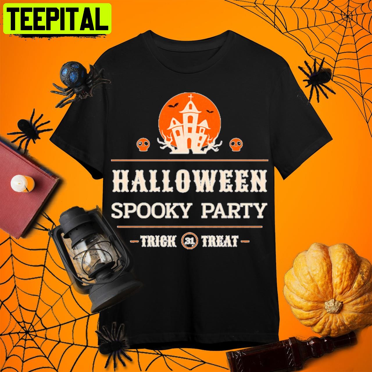 Trick Or Treat Horror Nights Halloween Retro Art Unisex T-Shirt Trick Or Treat Horror Nights Halloween Retro Art Unisex T-Shirt