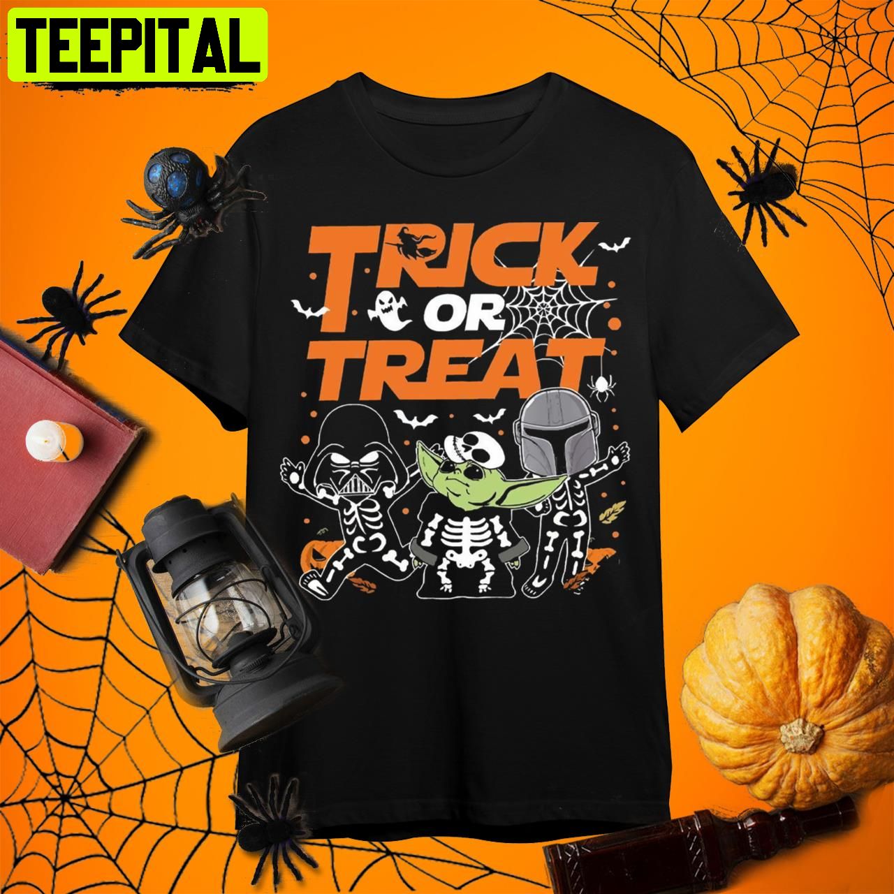 Trick Or Treat Star Wars Halloween Trick Or Treat Darth Vader Retro Art Unisex T-Shirt Trick Or Treat Star Wars Halloween Trick Or Treat Darth Vader Retro Art Unisex T-Shirt