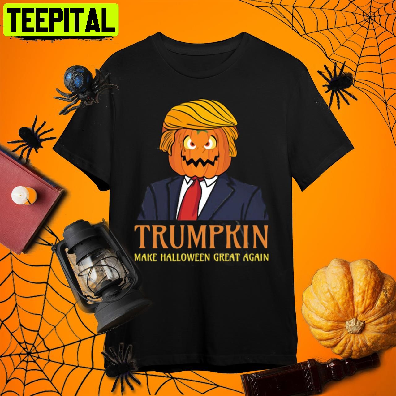 Trumpkin Scary Halloween Trumpkin Retro Art Unisex T-Shirt Trumpkin Scary Halloween Trumpkin Retro Art Unisex T-Shirt