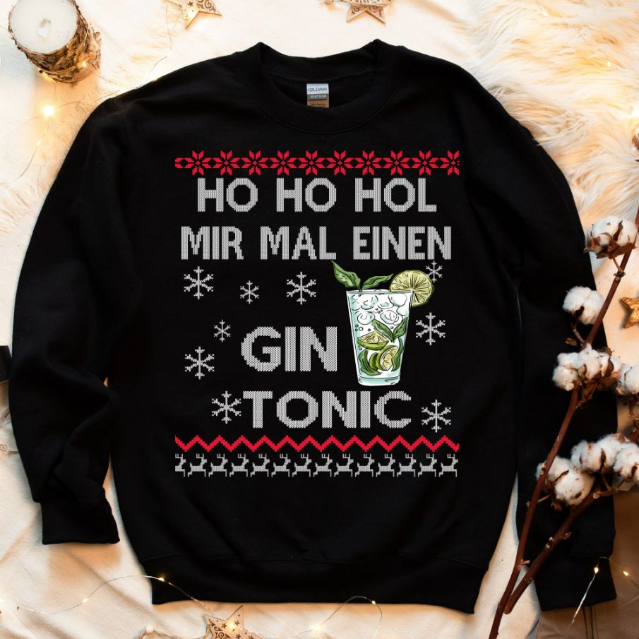 Ugly Gin Tonic Christmas Sweatshirt Ugly Gin Tonic Christmas Sweatshirt