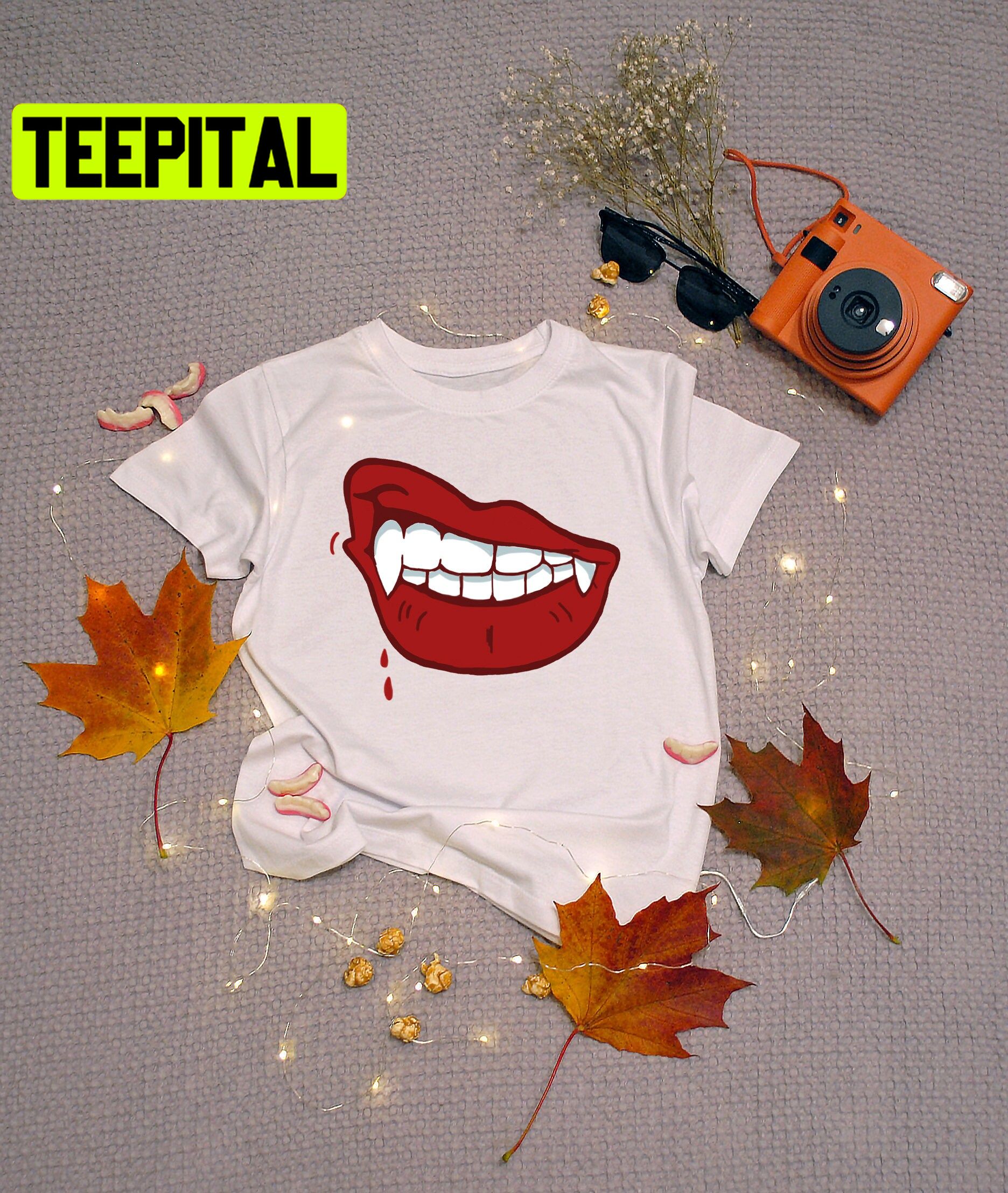 Vampire Teeth Lips Trending Unisex T-Shirt Vampire Teeth Lips Trending Unisex T-Shirt