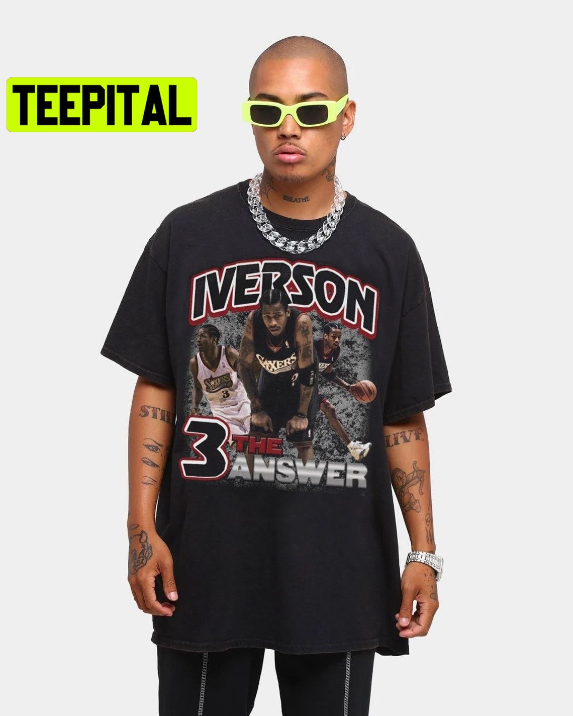 Vintage Allen Iverson The Answer Philadelphia 76ers Unisex T-Shirt Vintage Allen Iverson The Answer Philadelphia 76ers Unisex T-Shirt