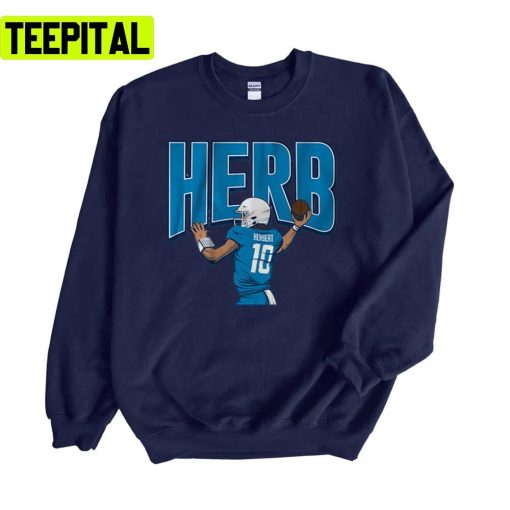 Vintage Blue Art Justin Herbert Los Angeles Chargers Unisex T-Shirt