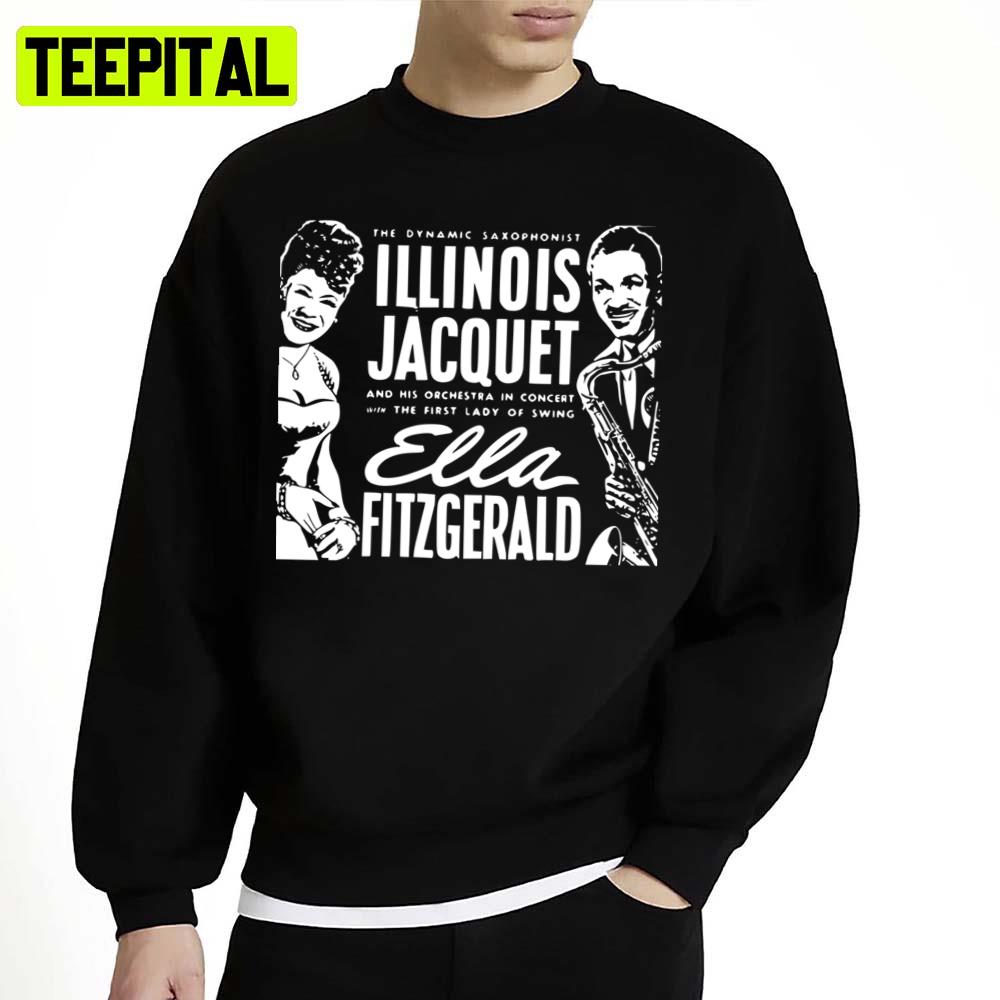 Vintage Concertillinois Jacquet Ella Fitzgerald Unisex Sweatshirt Vintage Concertillinois Jacquet Ella Fitzgerald Unisex Sweatshirt