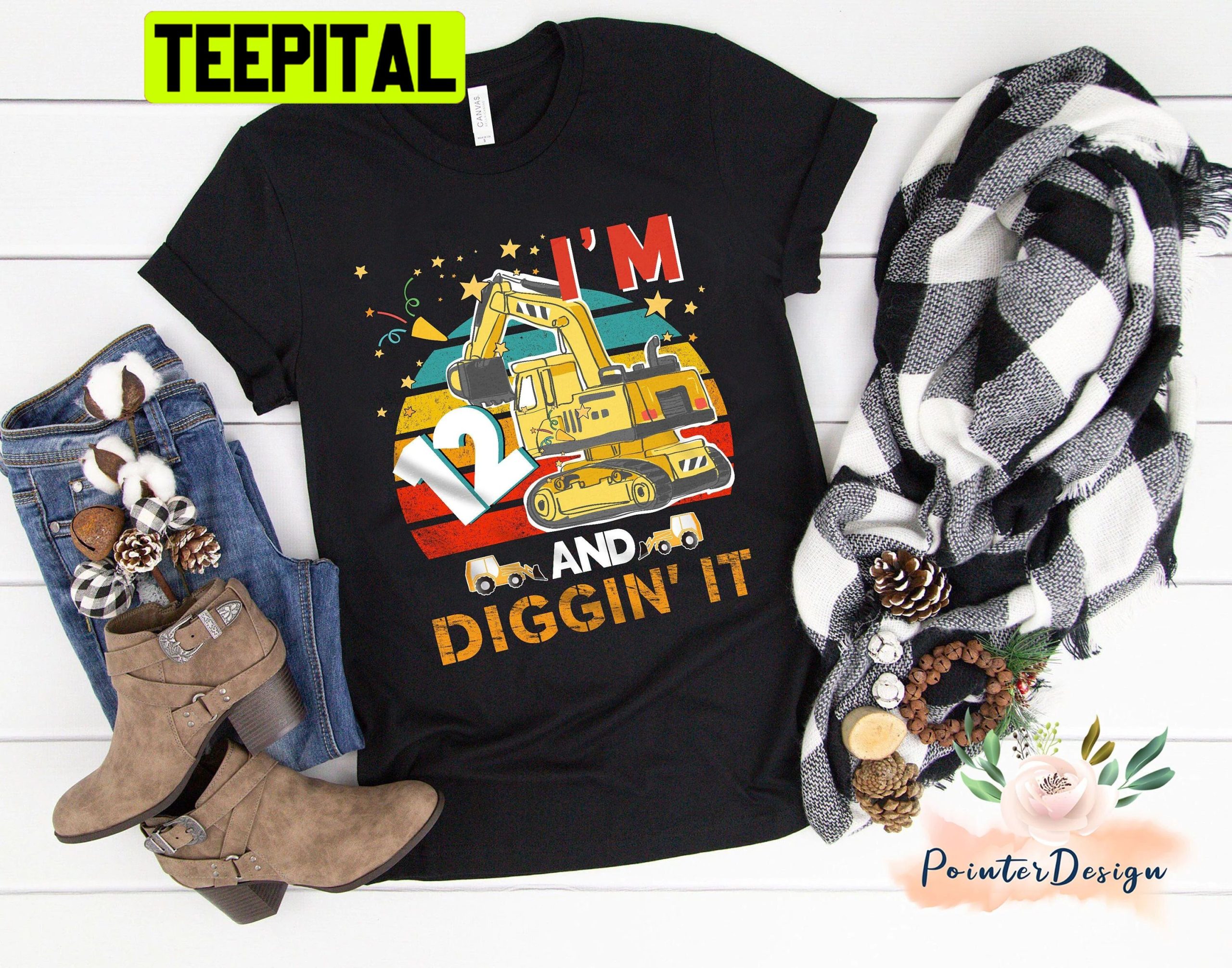 Vintage I'm 12 & Diggin' It Trending Unisex T-Shirt Vintage I'm 12 & Diggin' It Trending Unisex T-Shirt