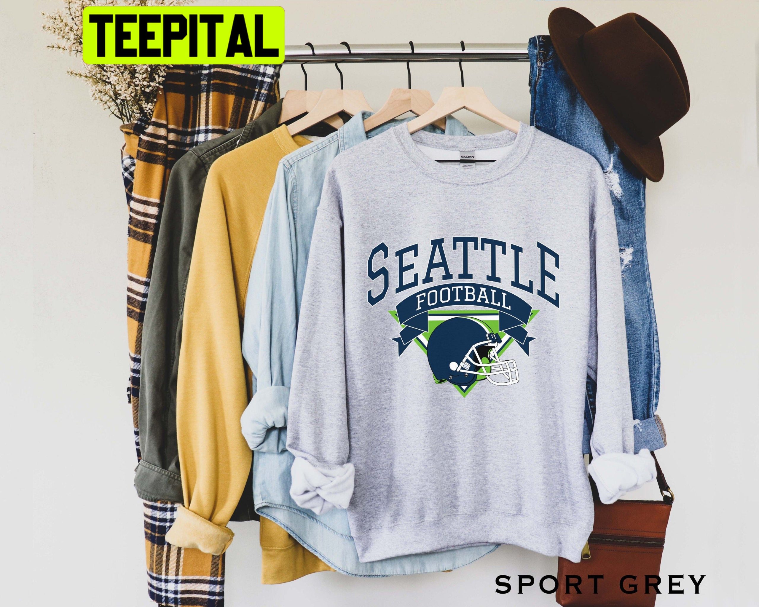 Vintage Seattle Washington Football Unisex Sweatshirt Vintage Seattle Washington Football Unisex Sweatshirt