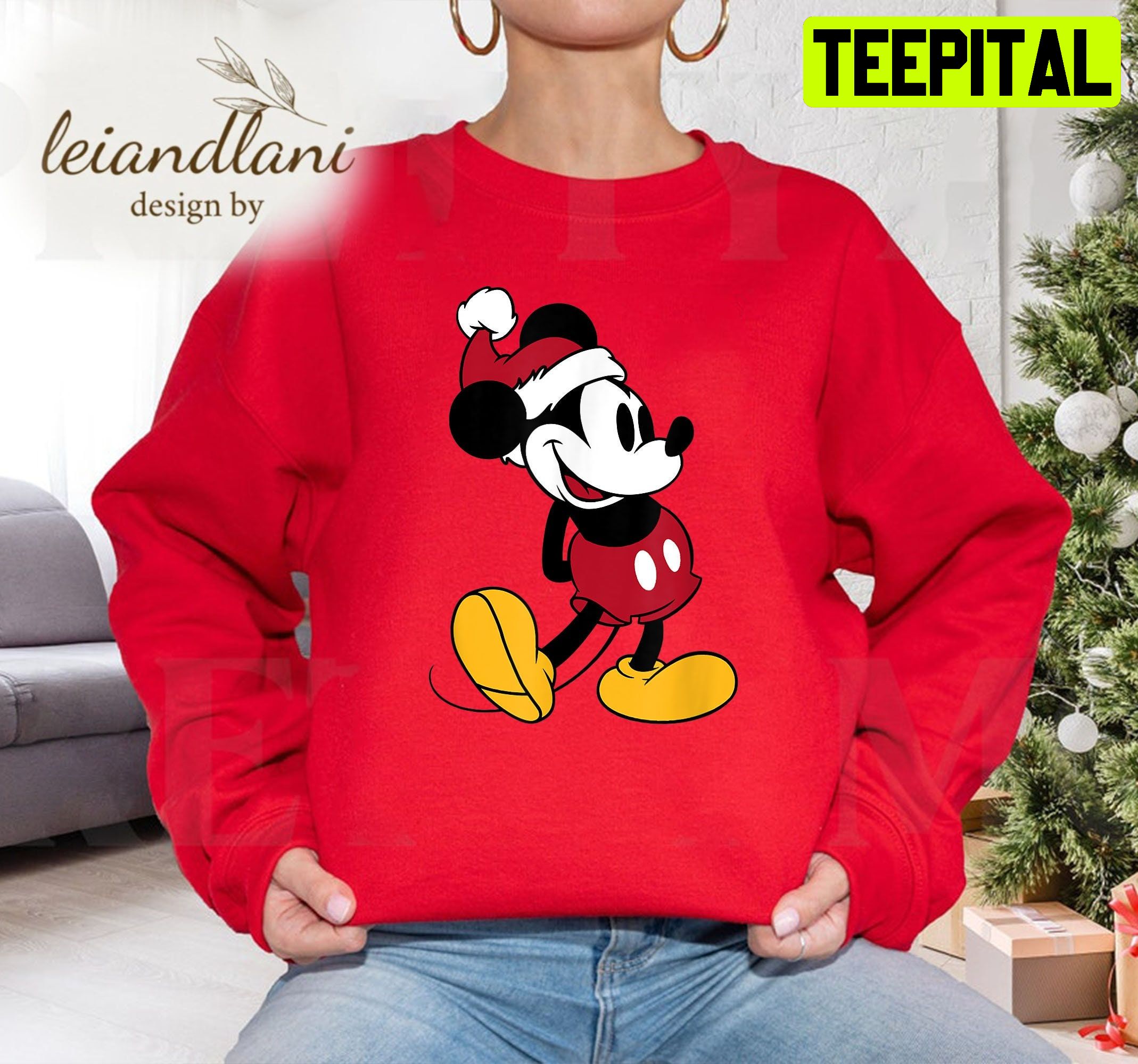 Walt Group Mickey Mouse Christmas Sweatshirt Walt Group Mickey Mouse Christmas Sweatshirt