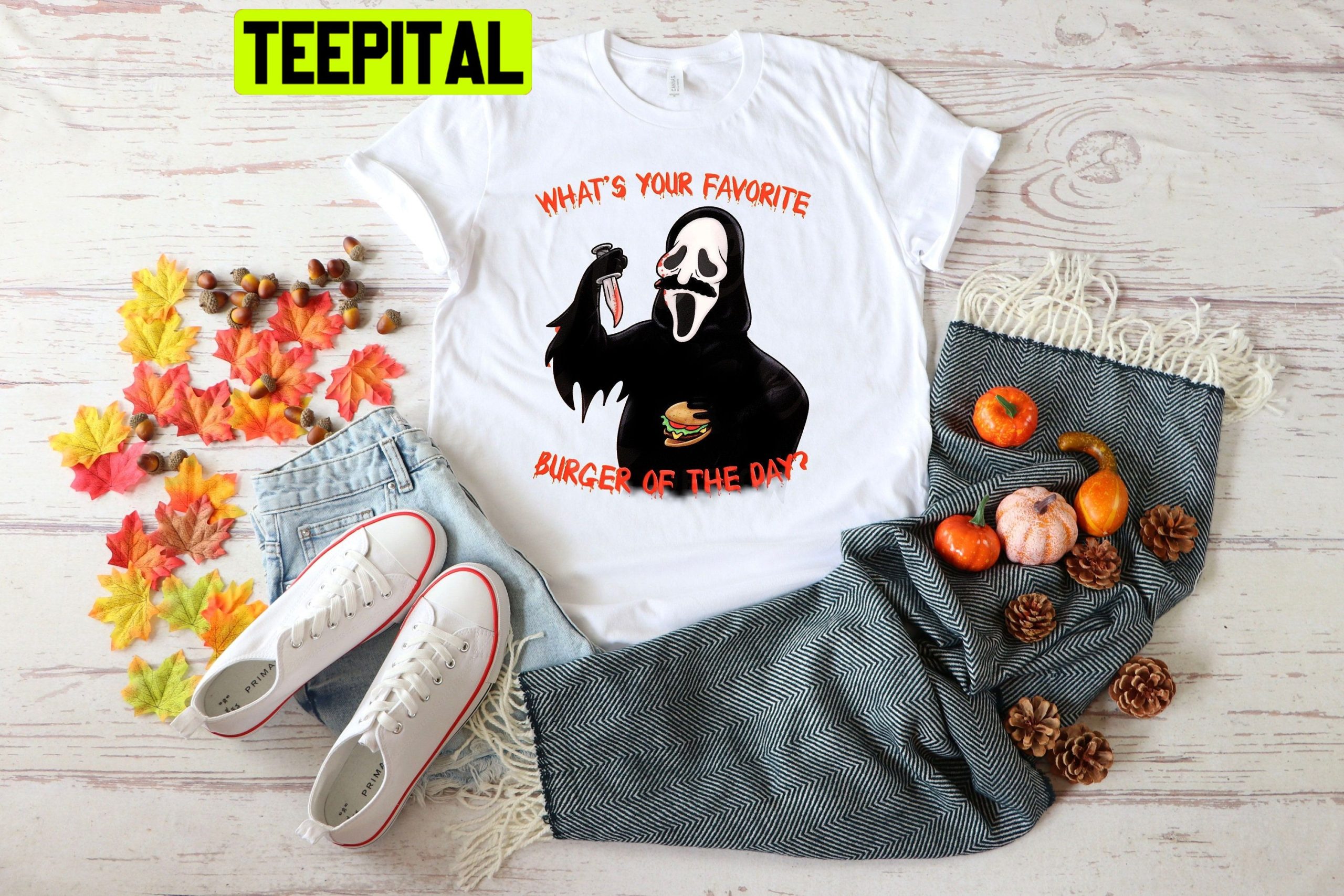 What Your Favorite Burger Of The Day Funny Ghostface Halloween Trending Unisex Shirt What Your Favorite Burger Of The Day Funny Ghostface Halloween Trending Unisex Shirt
