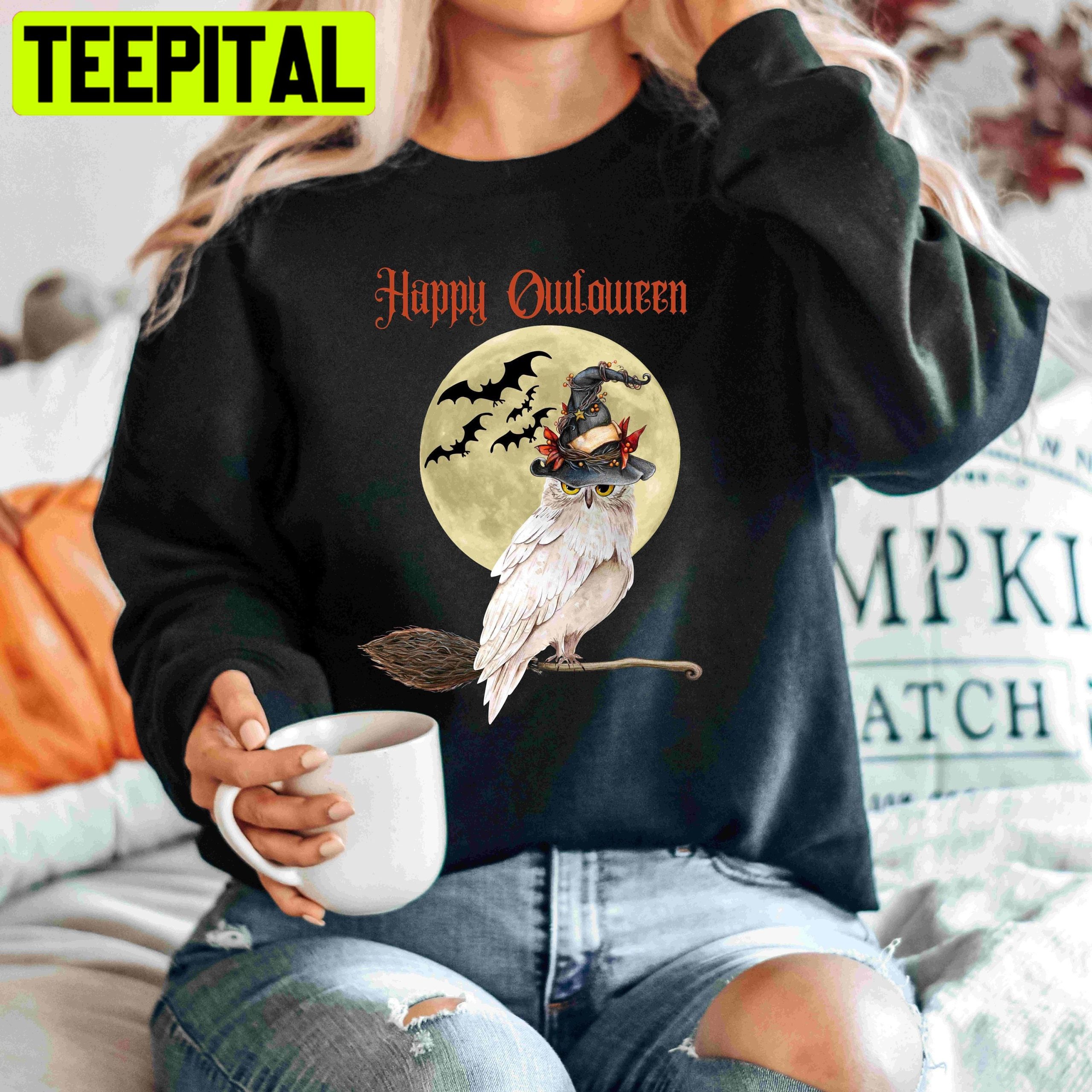 Witch Owl Happy Halloween Retro Spooky Season Trending Unisex Shirt Witch Owl Happy Halloween Retro Spooky Season Trending Unisex Shirt