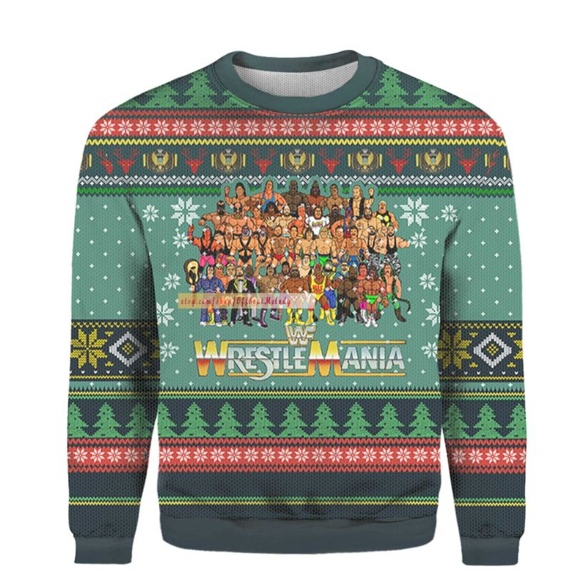 WrestleMania Ugly Christmas Sweater WrestleMania Ugly Christmas Sweater
