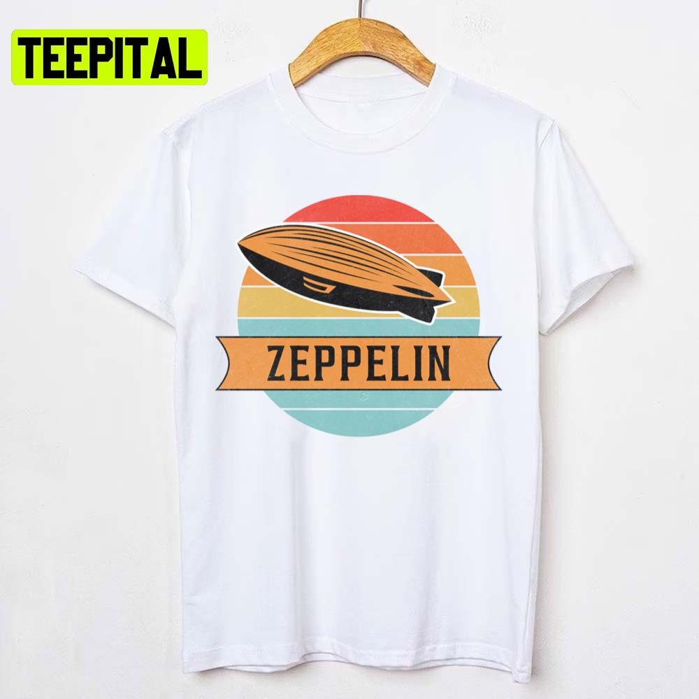 Zerplin Vintage Sunset Design Unisex T-Shirt Zerplin Vintage Sunset Design Unisex T-Shirt