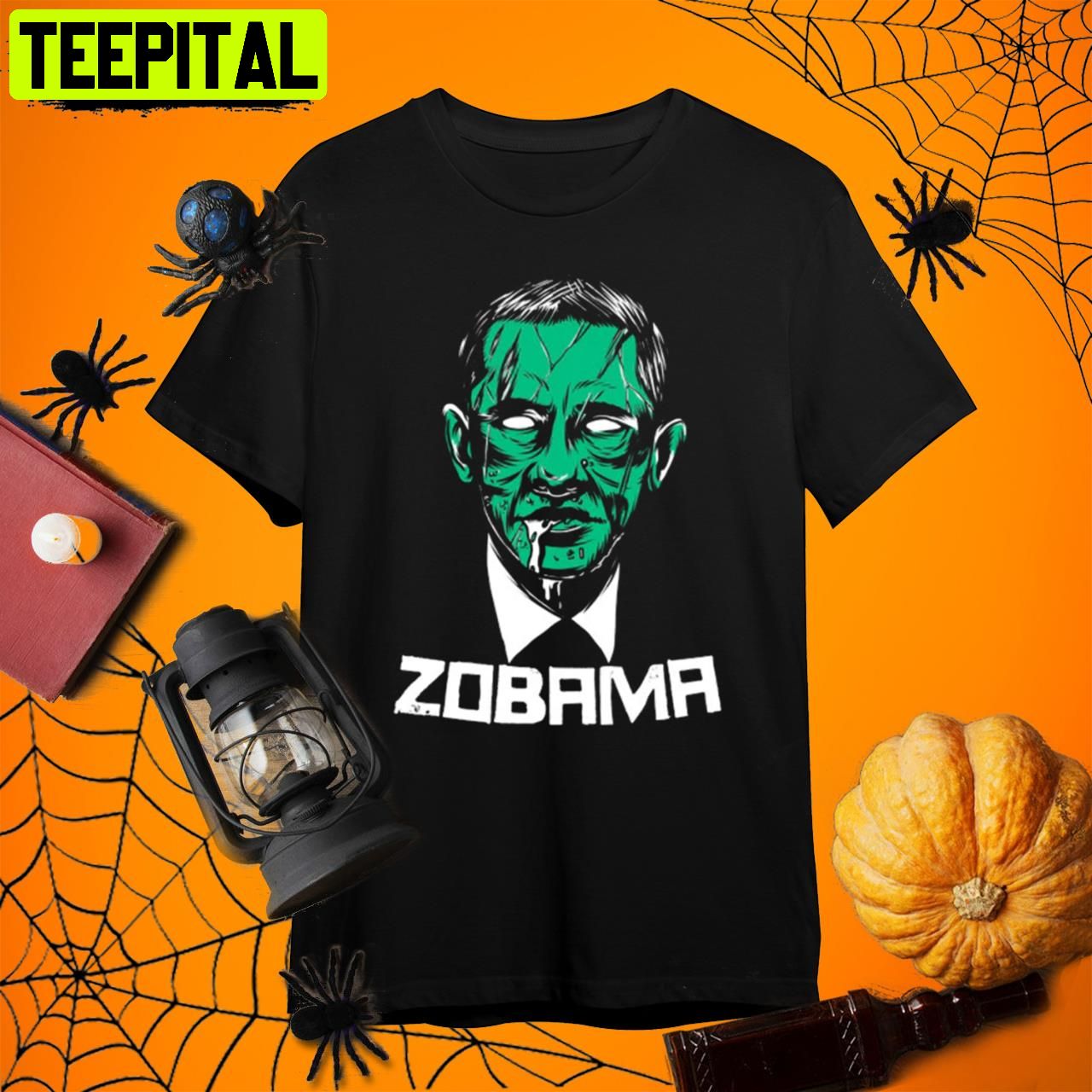 Zobama Obama Halloween Retro Art Unisex T-Shirt Zobama Obama Halloween Retro Art Unisex T-Shirt