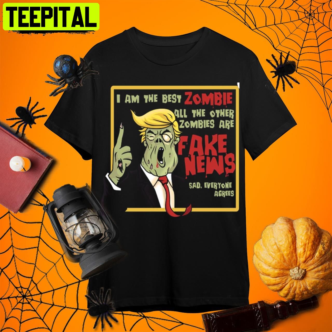 Zombie Donald Trump Halloween Retro Art Unisex T-Shirt Zombie Donald Trump Halloween Retro Art Unisex T-Shirt