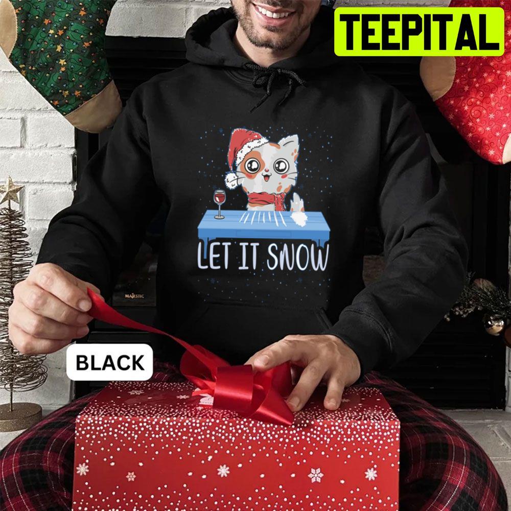Cute Cat Let It Snow Trending Unisex Sweatshirt Cute Cat Let It Snow Trending Unisex Sweatshirt