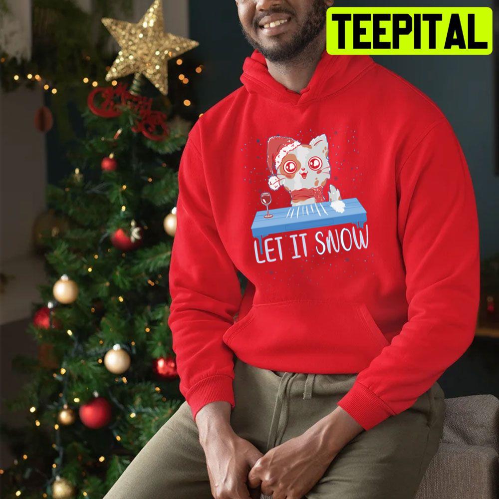 Cute Cat Let It Snow Trending Unisex Sweatshirt Cute Cat Let It Snow Trending Unisex Sweatshirt