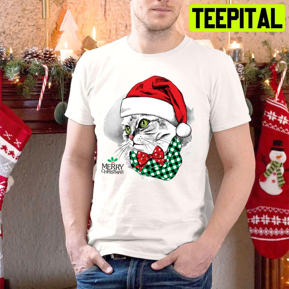 Cute Cat Merry Christmas Trending Unisex Hoodie Cute Cat Merry Christmas Trending Unisex Hoodie