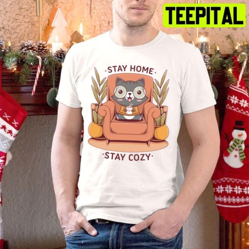 Stay Home Stay Cozy Cute Cat Fall Season Trending Unisex Hoodie