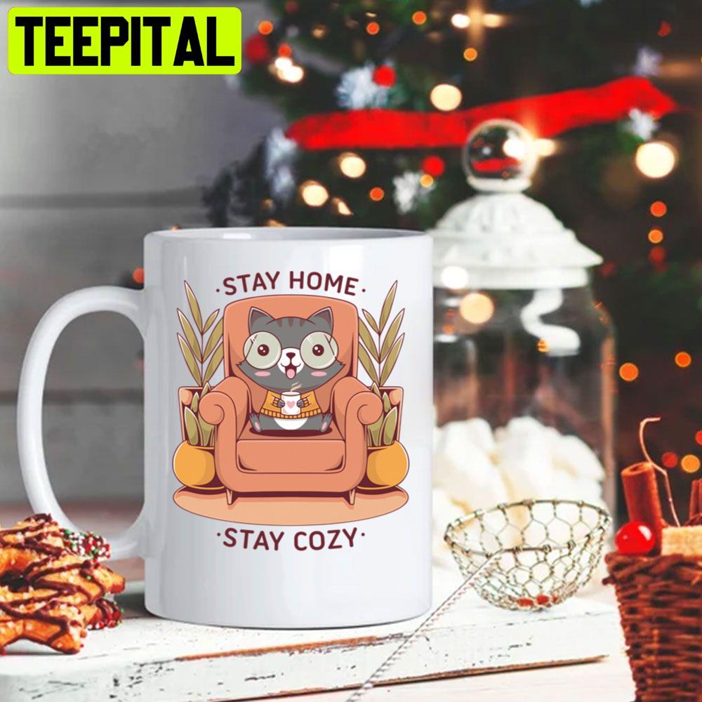 Stay Home Stay Cozy Cute Cat Fall Season Trending Unisex Hoodie Stay Home Stay Cozy Cute Cat Fall Season Trending Unisex Hoodie