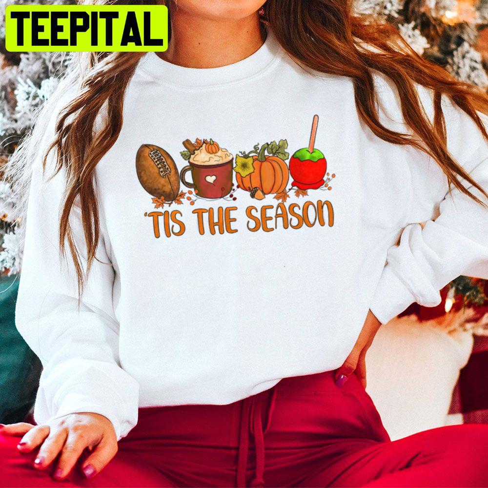 Tis The Season Pumpkin Leaf Latte Fall Thanksgiving Football Trending Unisex Hoodie Tis The Season Pumpkin Leaf Latte Fall Thanksgiving Football Trending Unisex Hoodie