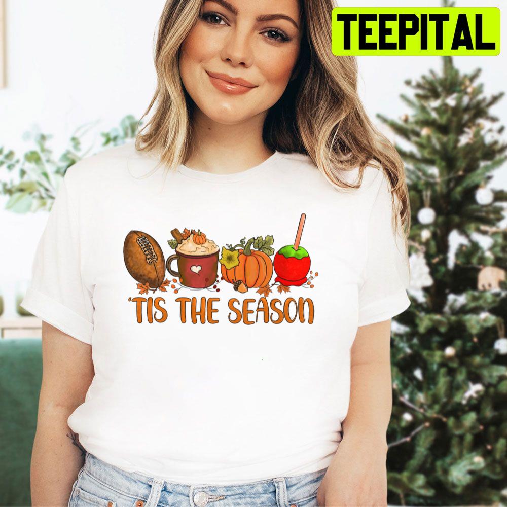 Tis The Season Pumpkin Leaf Latte Fall Thanksgiving Football Trending Unisex Hoodie Tis The Season Pumpkin Leaf Latte Fall Thanksgiving Football Trending Unisex Hoodie
