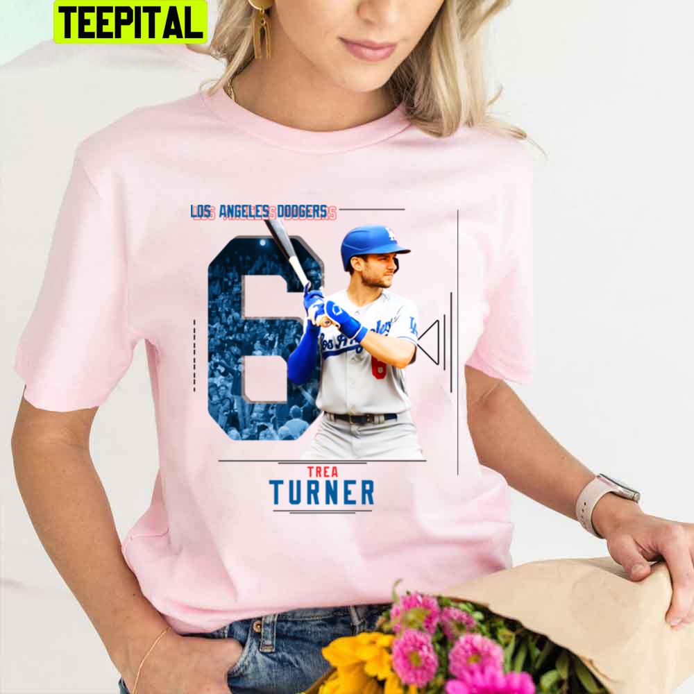 Trea Turner Los Angeles Dodgers Baseball Trending Unisex T-Shirt Trea Turner Los Angeles Dodgers Baseball Trending Unisex T-Shirt