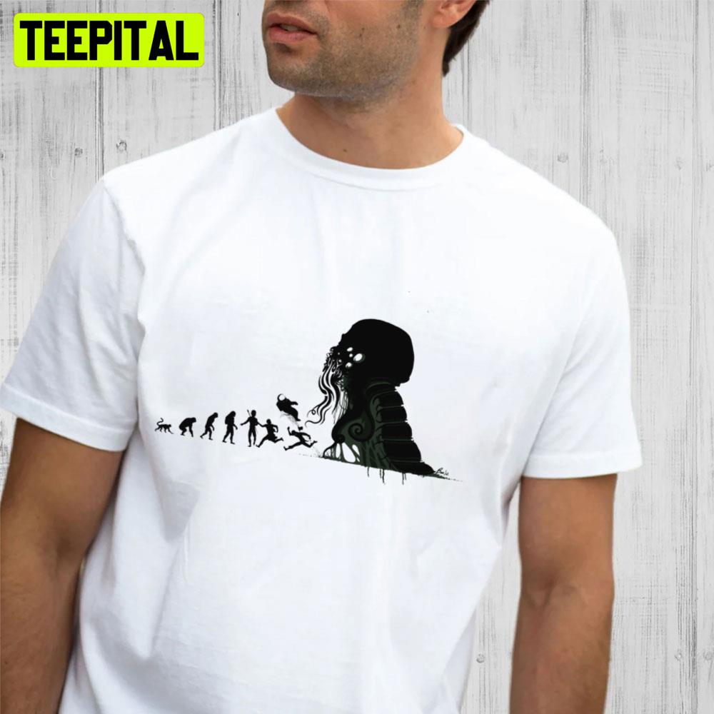 Lovecraftian Evolution Cthulu Trending Unisex T-Shirt Lovecraftian Evolution Cthulu Trending Unisex T-Shirt