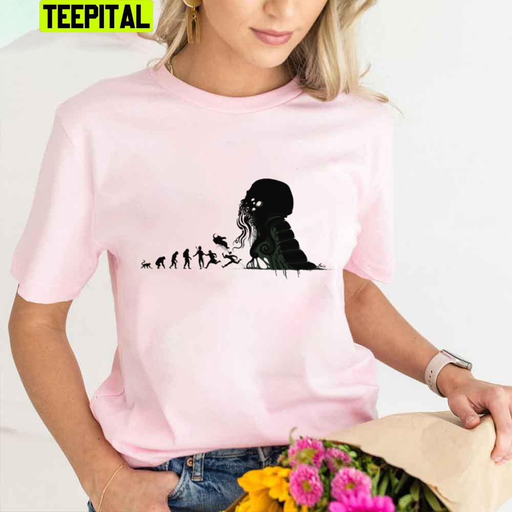 Lovecraftian Evolution Cthulu Trending Unisex T-Shirt Lovecraftian Evolution Cthulu Trending Unisex T-Shirt