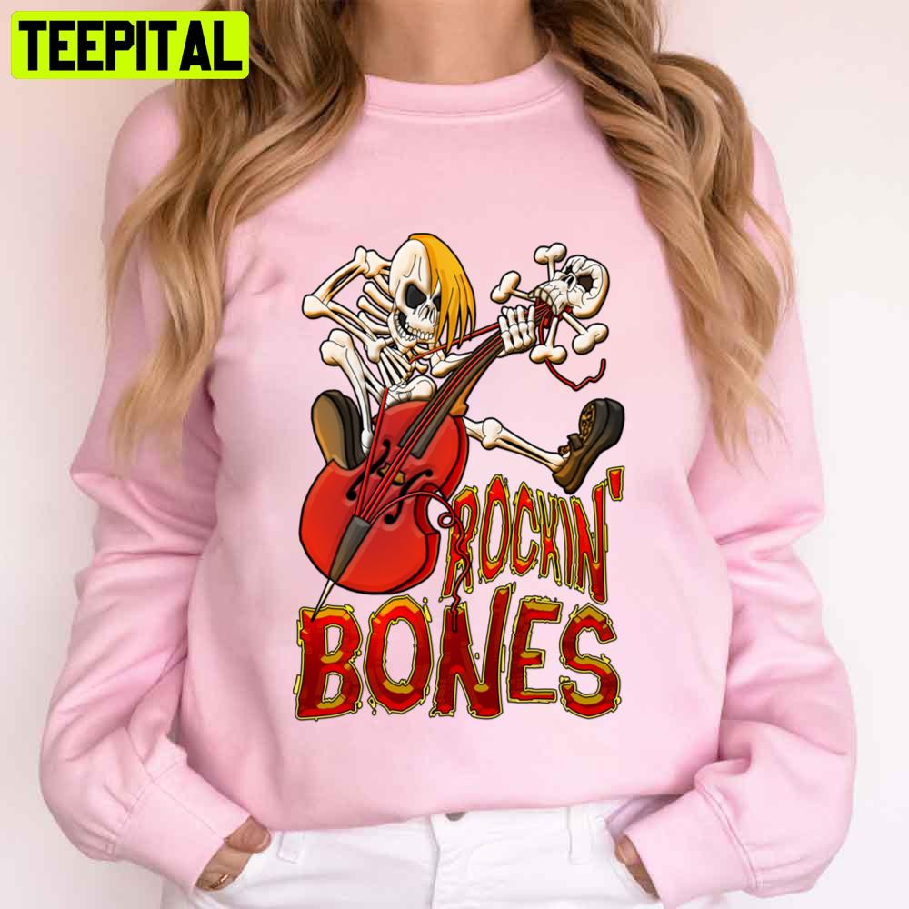 Rockin Bones Full Colour Trending Unisex T-Shirt Rockin Bones Full Colour Trending Unisex T-Shirt