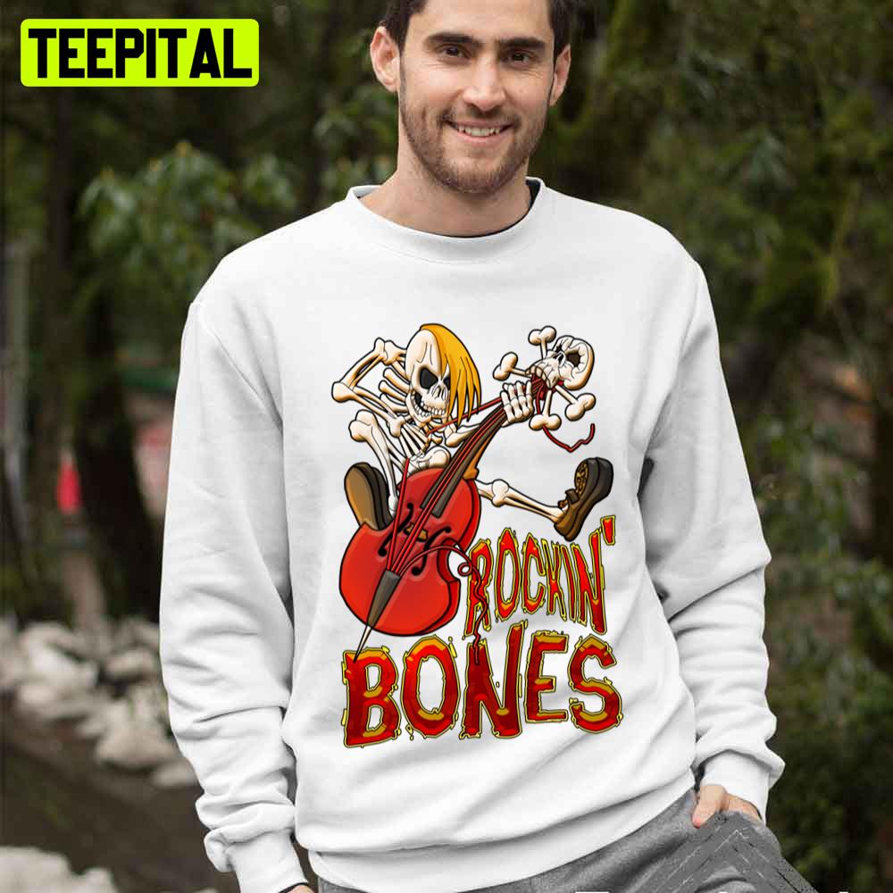 Rockin Bones Full Colour Trending Unisex T-Shirt Rockin Bones Full Colour Trending Unisex T-Shirt