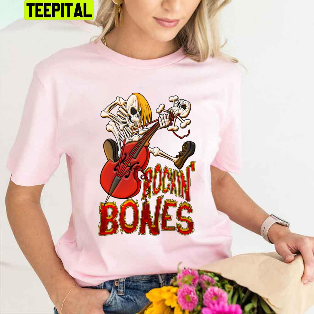 Rockin Bones Full Colour Trending Unisex T-Shirt Rockin Bones Full Colour Trending Unisex T-Shirt