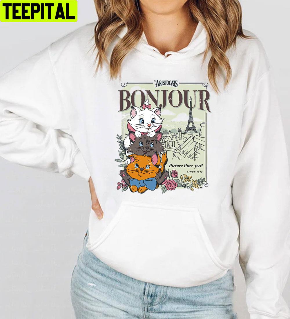 Bonjour The Aristocats Trending Unisex T-Shirt Bonjour The Aristocats Trending Unisex T-Shirt